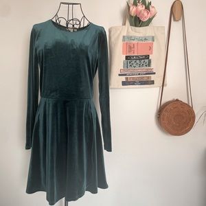 Cooper Key green velvet dress